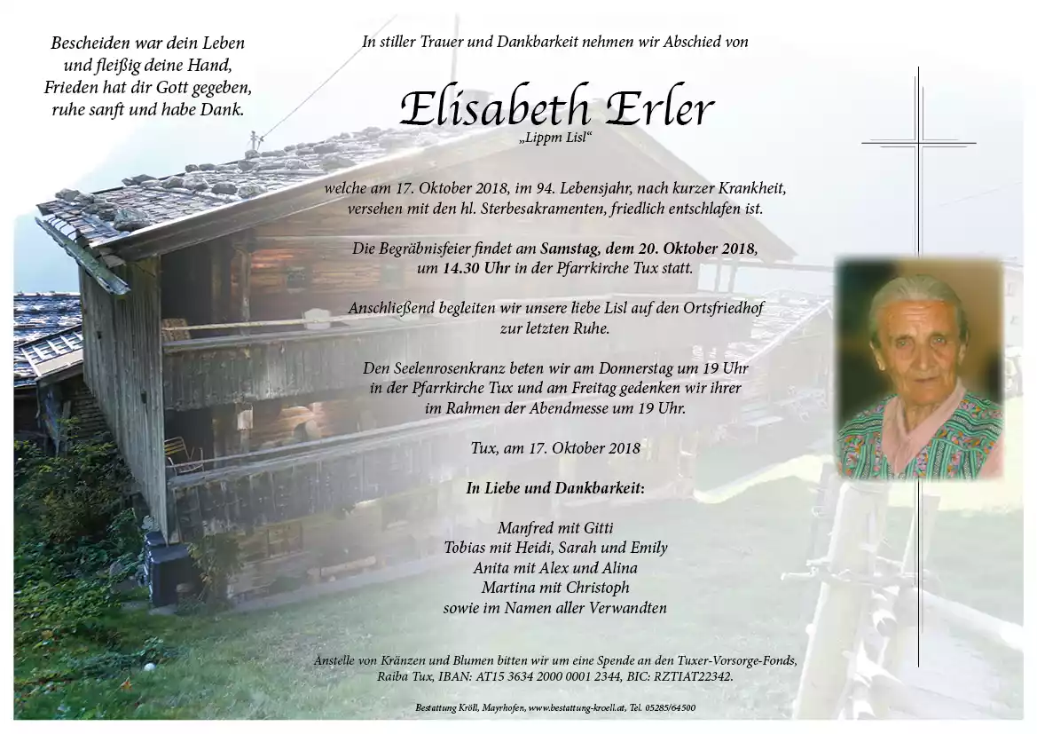 Parte von Elisabeth Erler
